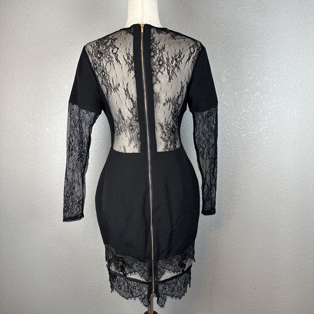 House of CB Black Lace Long Sleeve Dress - Picture 4 of 9